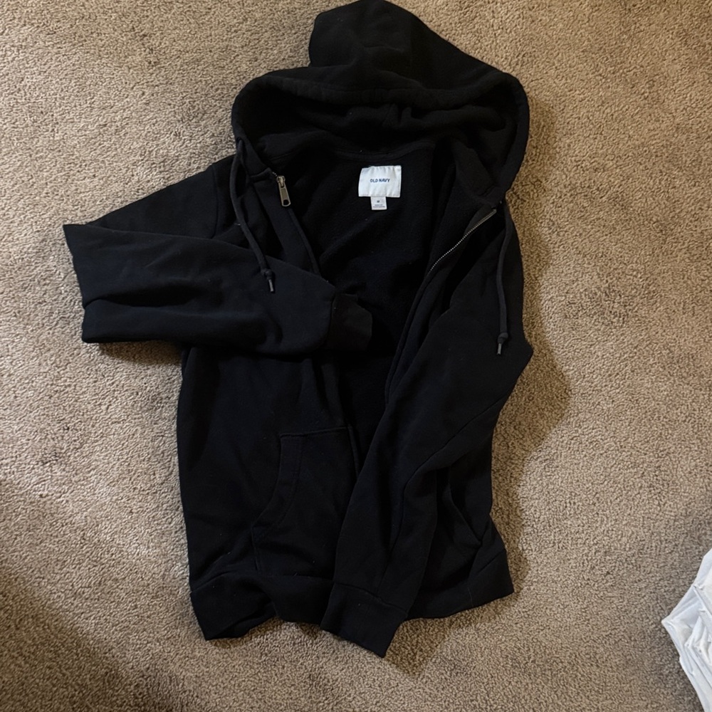 Old Navy Black Lightweight Hoodie Jacket